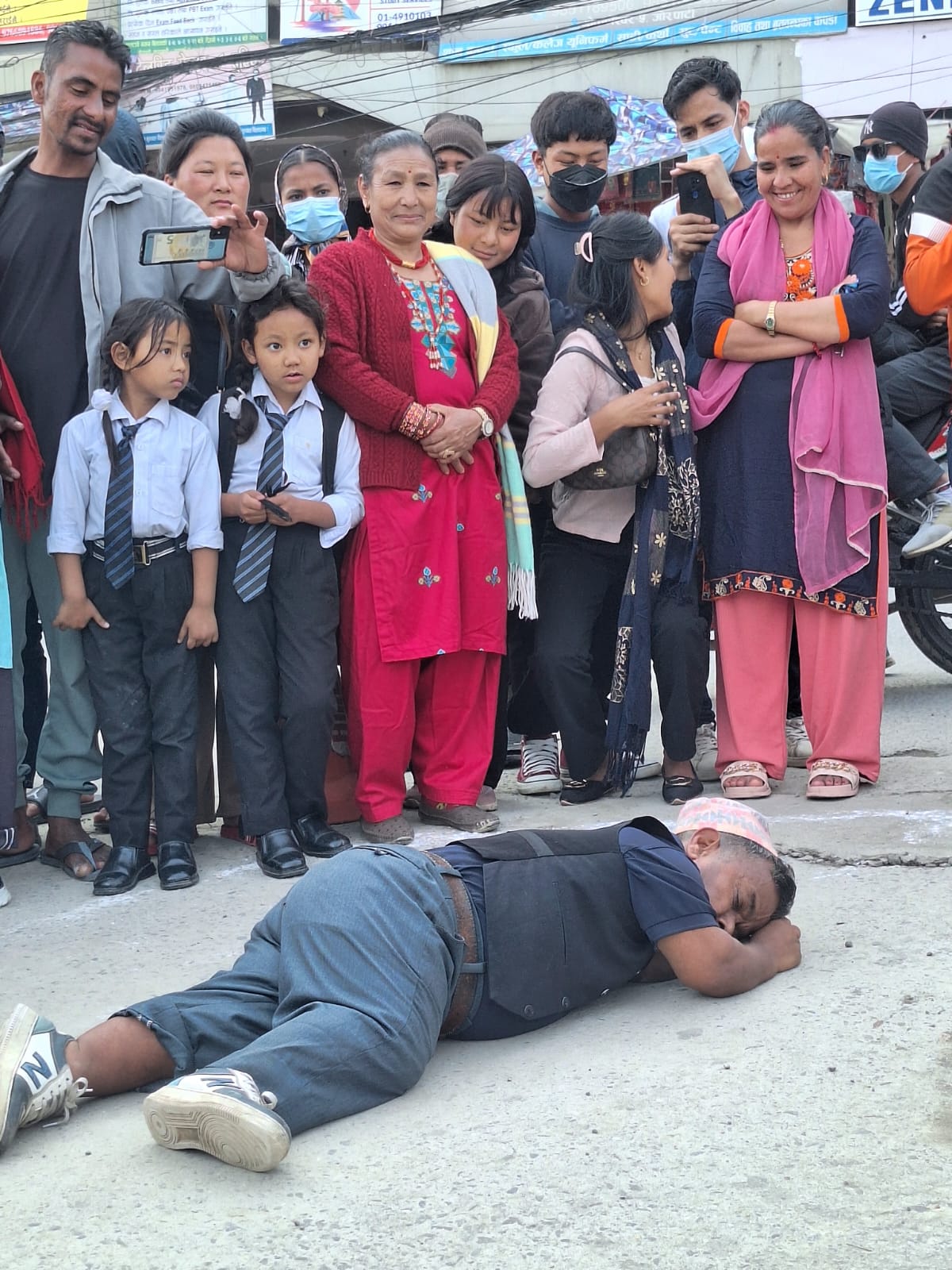 A community member performing at a DAN programme